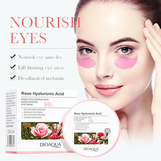 BIOAQUA Rose Hyaluronic Acid Eye Mask - 60 Patches