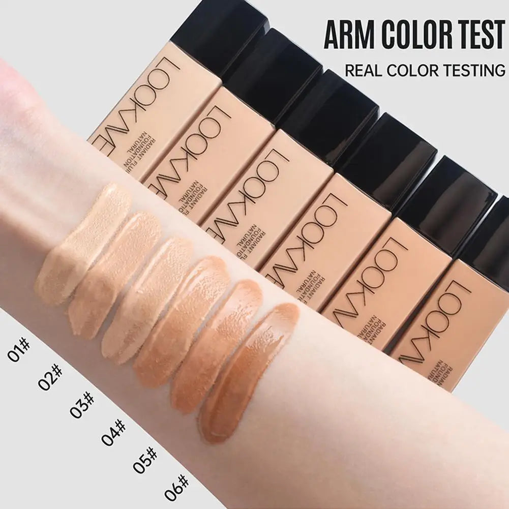 LOOKAVE Liquid Foundation - Long Lasting Natural Matte Full Coverage