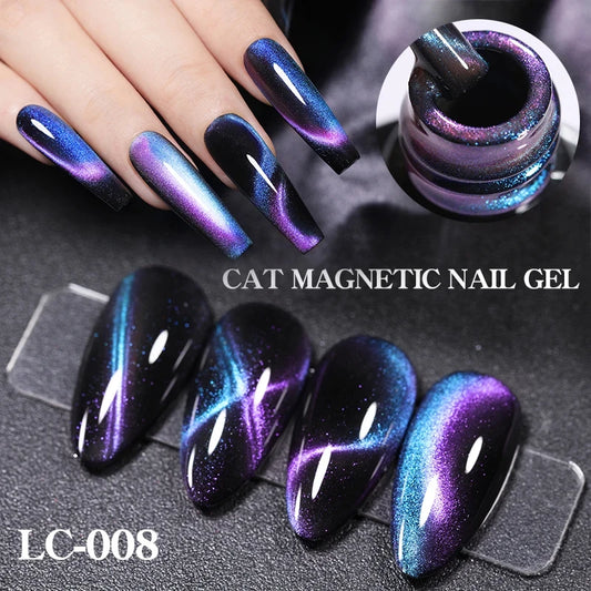 LILYCUTE 7ML 9D Cat Eye Magnetic Gel Polish - Iridescent Effect
