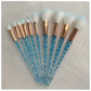 Unicorn Makeup Brush Set - 10 Piece Glitter Foundation & Eye Kit