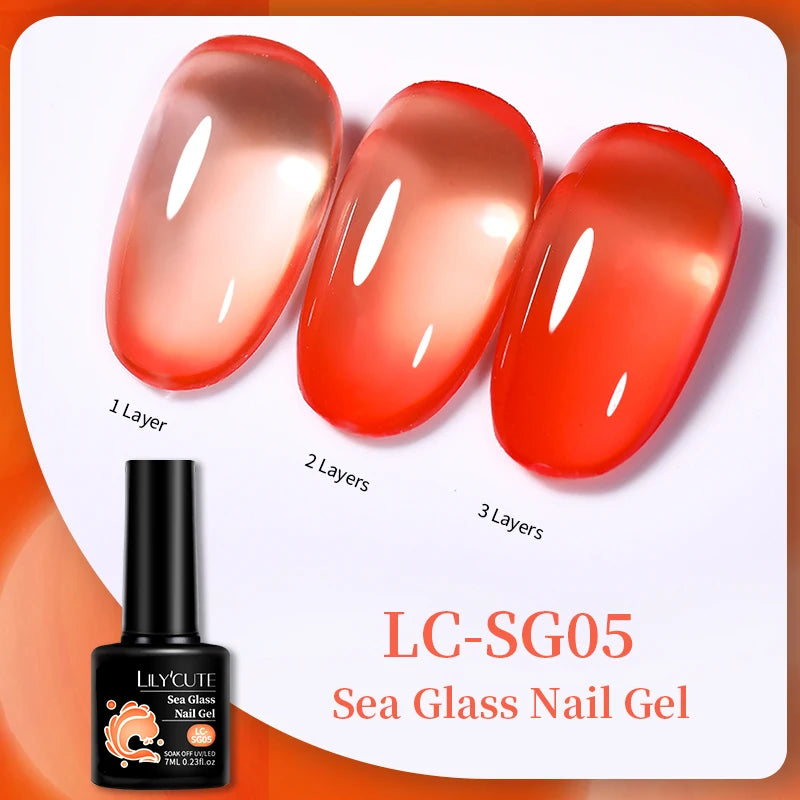 LILYCUTE 7ML Base & Top Coat UV Gel Nail Polish - No Wipe