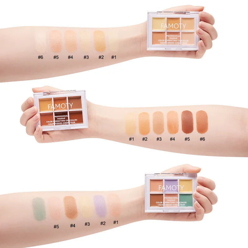 Moisturizing Multicolor Concealer Palette - Full Coverage Cream
