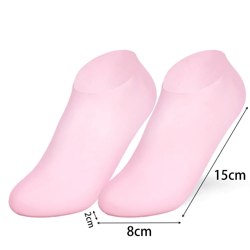 Silicone Moisturizing Gel Foot Socks - Spa Treatment for Dry Cracked Feet