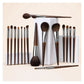Natural Goat Hair Makeup Brush Set - 14 Piece Professional Kit