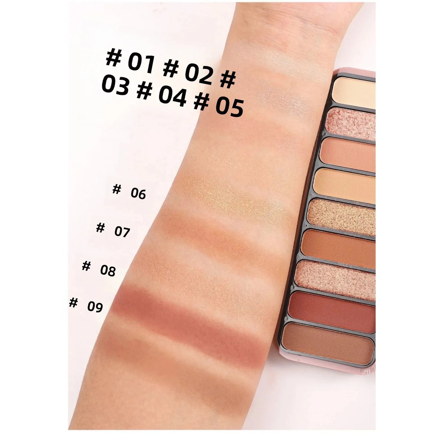 Desert Rose 9-Color Eyeshadow Palette - High Pigment Matte & Mineral