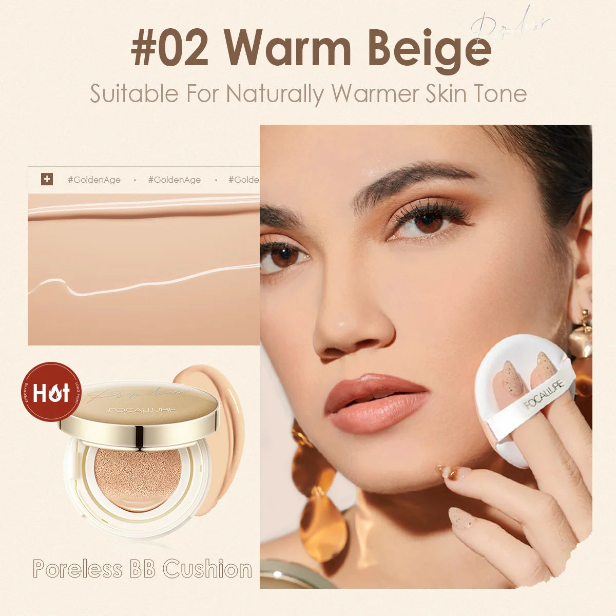 FOCALLURE Foundation Air Cushion - Waterproof Matte Full Coverage