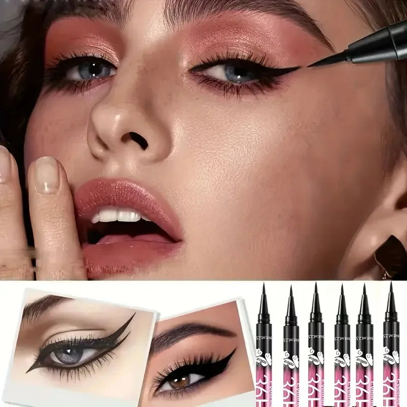 Waterproof Black Eyeliner Pencils Set - Smudge-Proof & Long-Lasting (3/5 Pack)