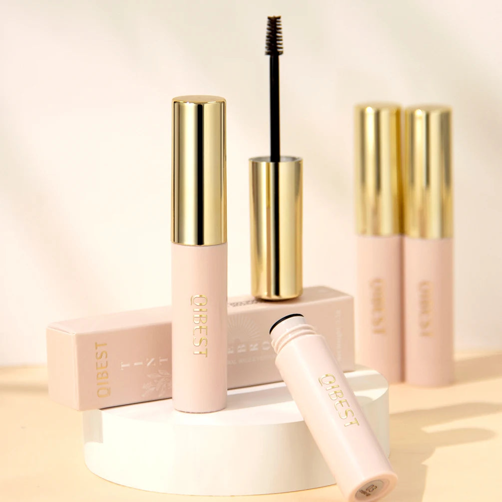 4-Color Waterproof Eyebrow Mascara Cream - Long Lasting with Brush