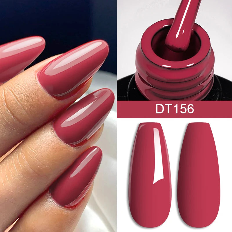 MEET ACROSS 7ML Wine Red Gel Polish - French Style Manicure