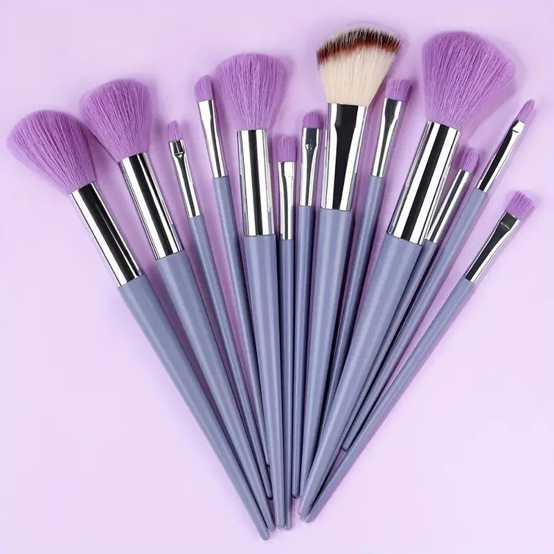 13 Piece Makeup Brush Set - Soft Fluffy Eye Shadow & Foundation Kit