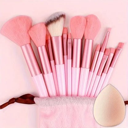 13 Piece Makeup Brush Set - Soft Fluffy Eye Shadow & Foundation Kit