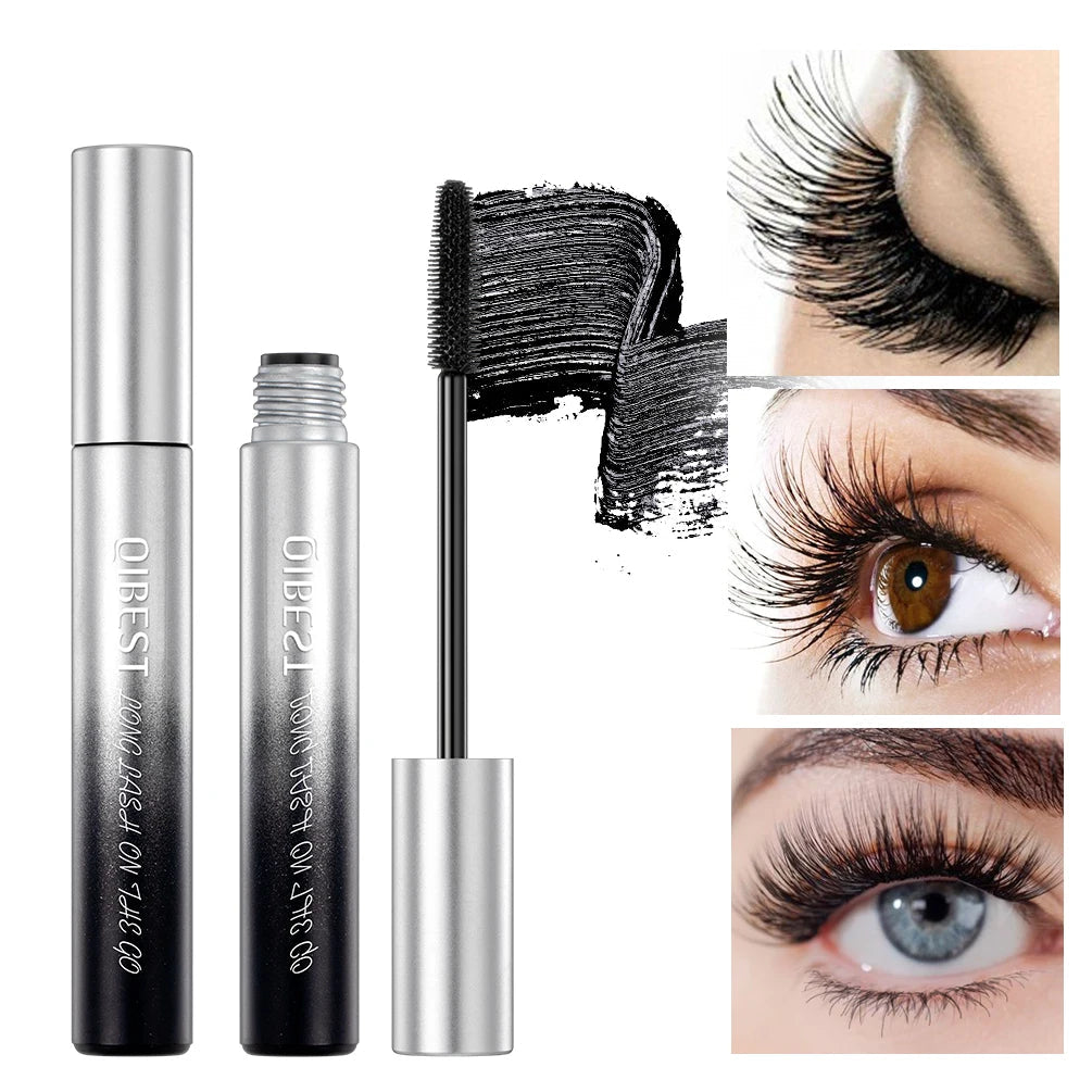 QIBEST 4D Silk Fiber Mascara - Waterproof Lengthening Volume Black