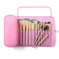 Waterproof Makeup Brush Organizer - Rolling Travel Cosmetic Case