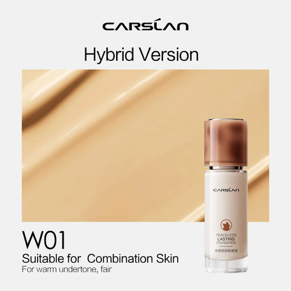 CARSLAN Long-Lasting Matte Liquid Foundation - Full Coverage Oil Control