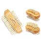Double-Sided Nail Cleaning Brush - Wooden Handle Manicure Tool