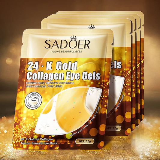 SADOER 24K Gold Crystal Collagen Eye Mask - Dark Circles Treatment