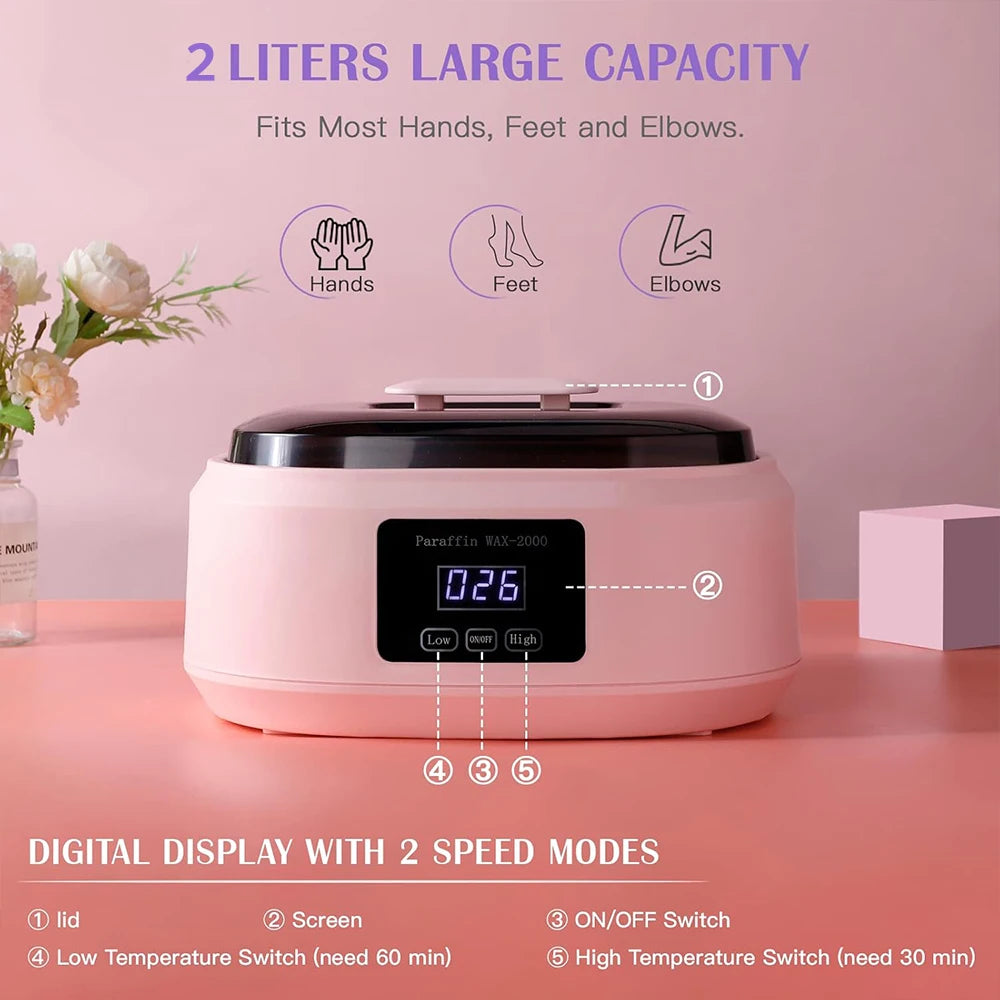 200W Wax Heater - Digital Timing Hair Removal Spa Machine (2L)
