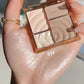 4-Color Brown Blush Highlighter Contour Palette - Waterproof Matte Powder