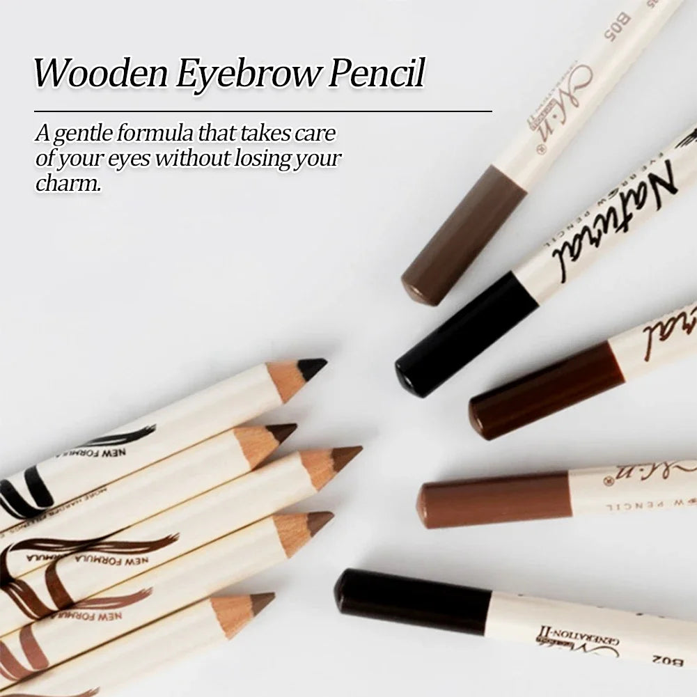Waterproof Eyebrow Pencil - Long-Lasting Brown & Black