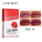 4-Piece Waterproof Lipstick Set - Long-Lasting Matte with Transparent Finish