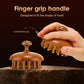 Sandalwood Massage Comb - Finger Ring Scalp Massager and Gua Sha Tool
