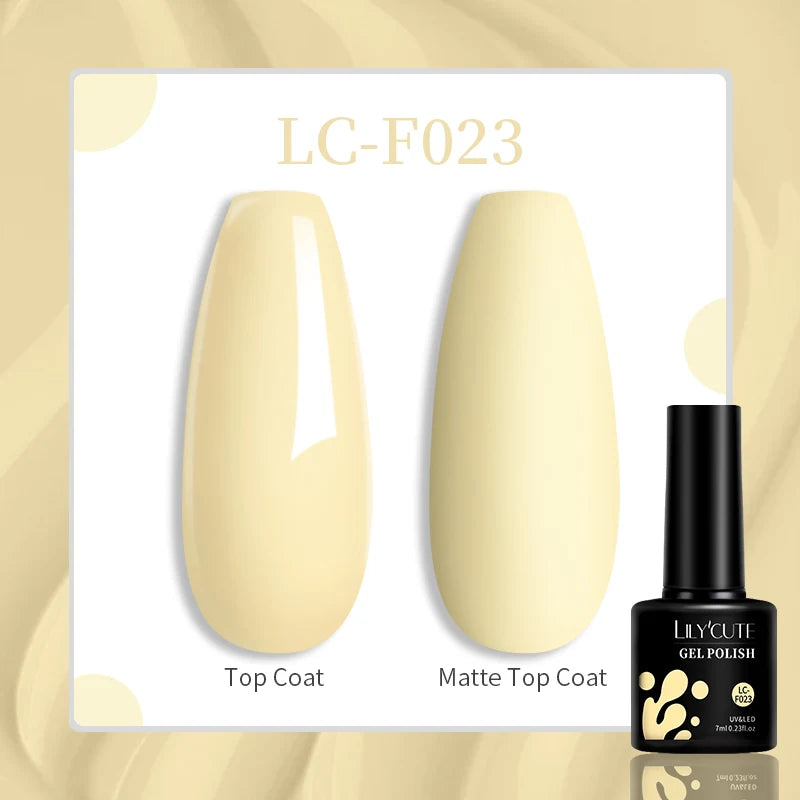 LILYCUTE 7ML Jelly Amber Gel Polish - Leopard Pattern Nail Art