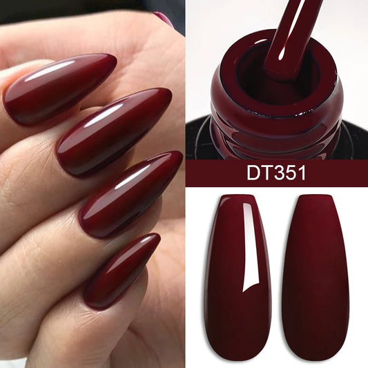 MEET ACROSS 7ML Wine Red Gel Polish - French Style Manicure