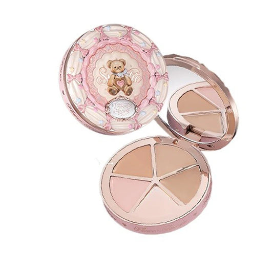 FLOWER KNOWS Sweetie Bear 4-Color Concealer - Brightening Contour Palette