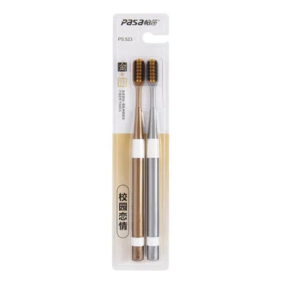 Bamboo Charcoal Toothbrush Set - Ultra-Soft Bristle (2 Sets)