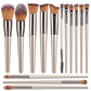 Champagne Makeup Brush Set - 14 Piece Foundation & Eye Kit