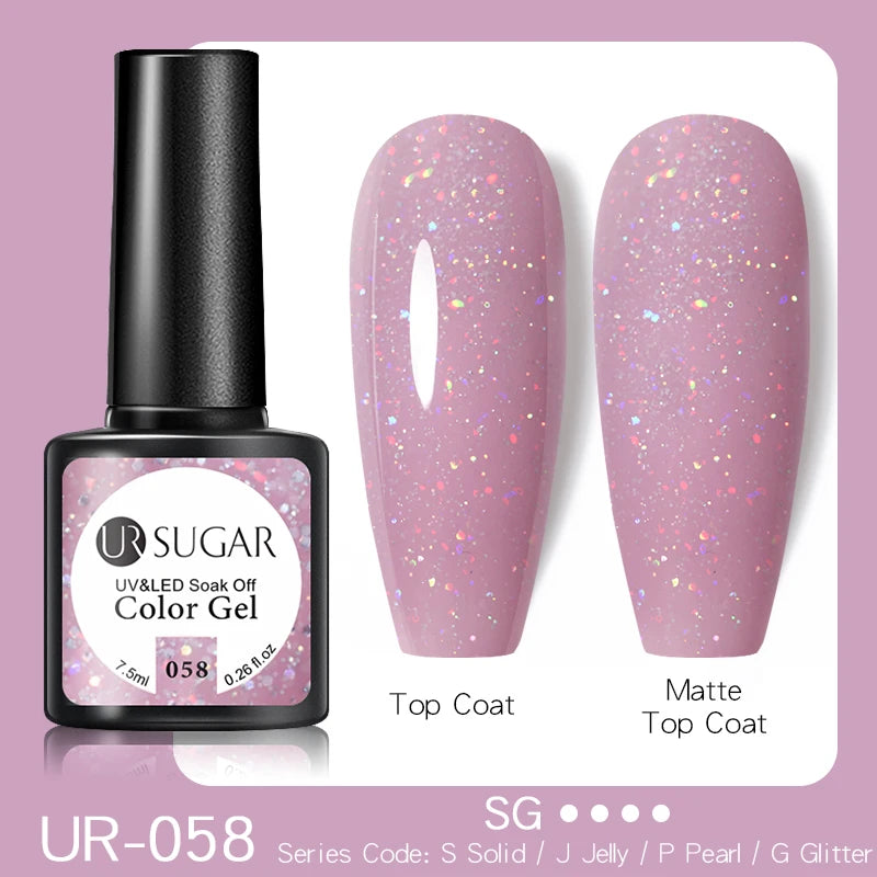 UR SUGAR 7.5ML Purple Gel Nail Polish - Matte UV LED Soak Off