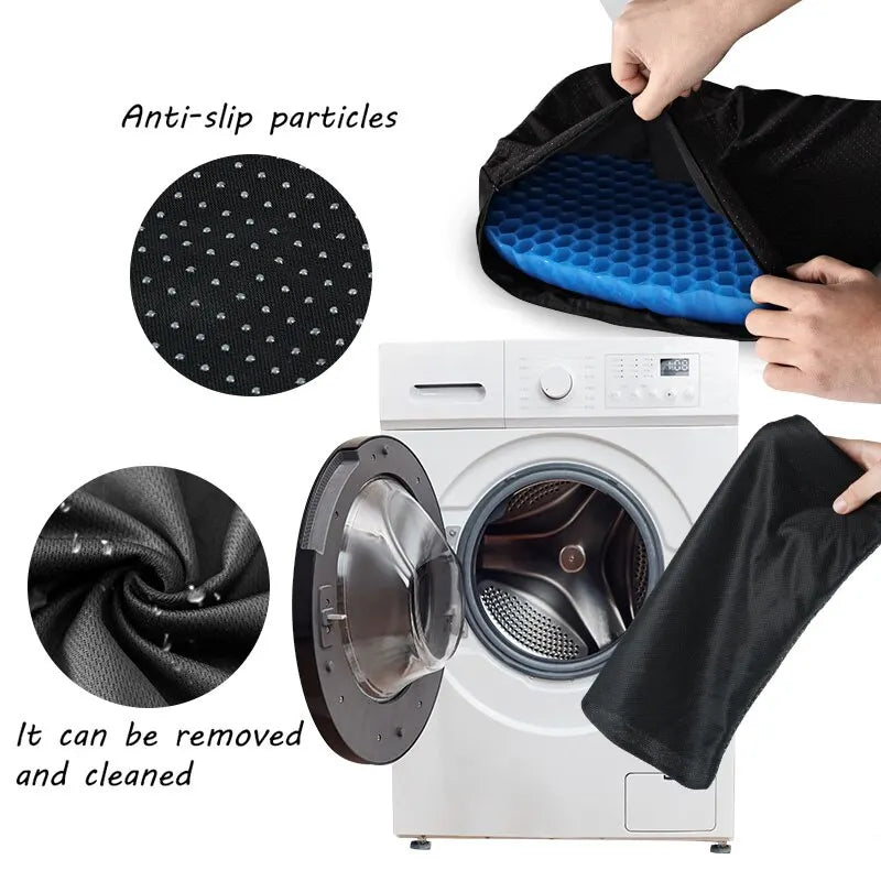 Gel Seat Cushion - Honeycomb Design for Pressure Relief and Pain Support