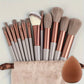 13 Piece Makeup Brush Set - Soft Fluffy Eye Shadow & Foundation Kit