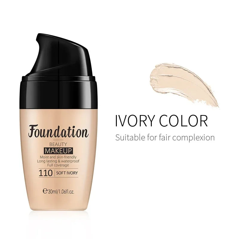 LAIKOU Liquid Foundation - Moisturizing Long Lasting Natural Brighten 30ml