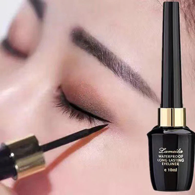 Ultra-Fine Waterproof Gel Eyeliner Pen - Long-Lasting Black