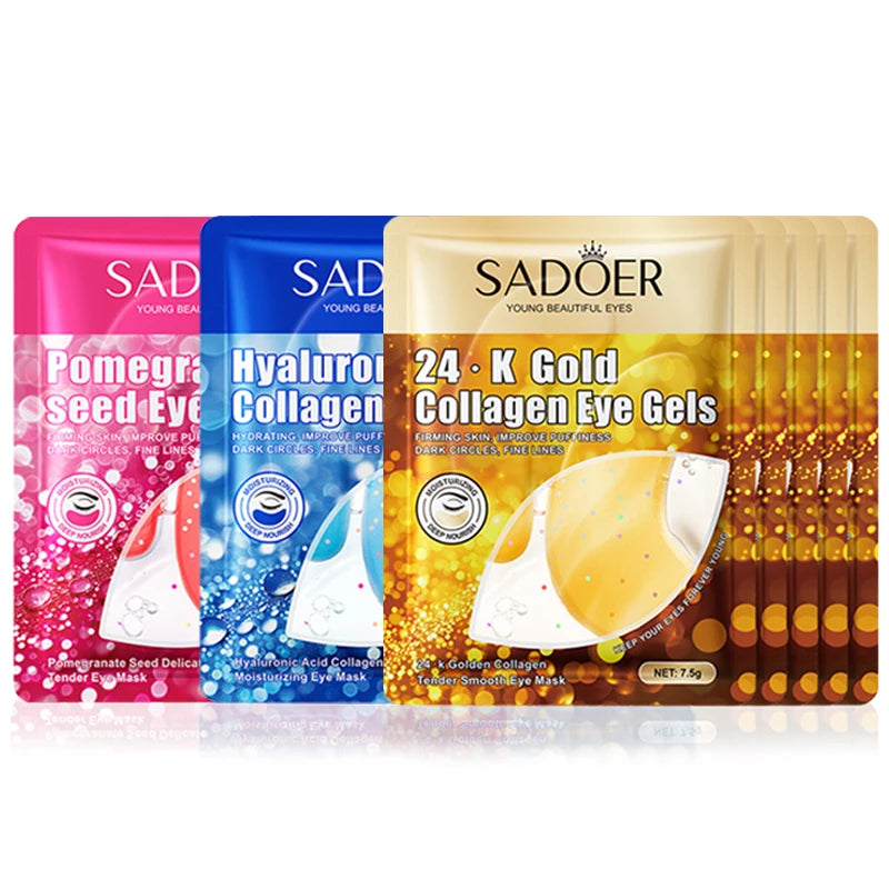 SADOER 24K Gold Crystal Collagen Eye Mask - Dark Circles Treatment