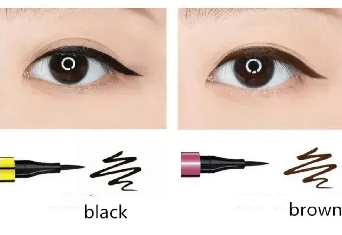 Waterproof Liquid Eyeliner Pencil - Black & Brown