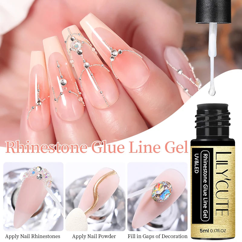 LILYCUTE 5ML Metallic Liner Gel Polish - Gold Silver Mirror Effect