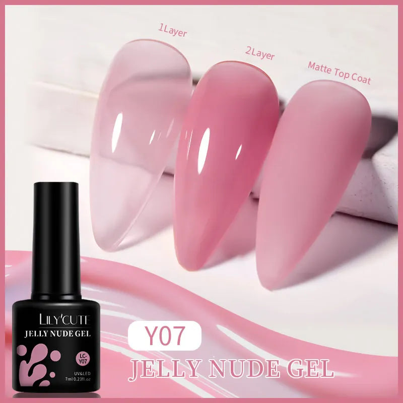 LILYCUTE 7ML Base & Top Coat UV Gel Nail Polish - No Wipe