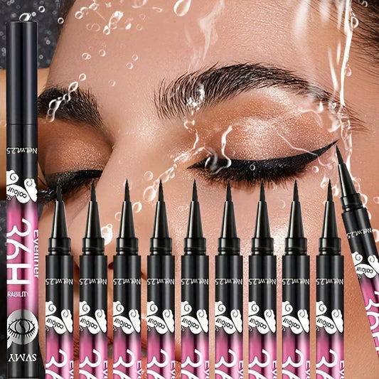 Waterproof Black Eyeliner Pencils Set - Smudge-Proof & Long-Lasting (3/5 Pack)