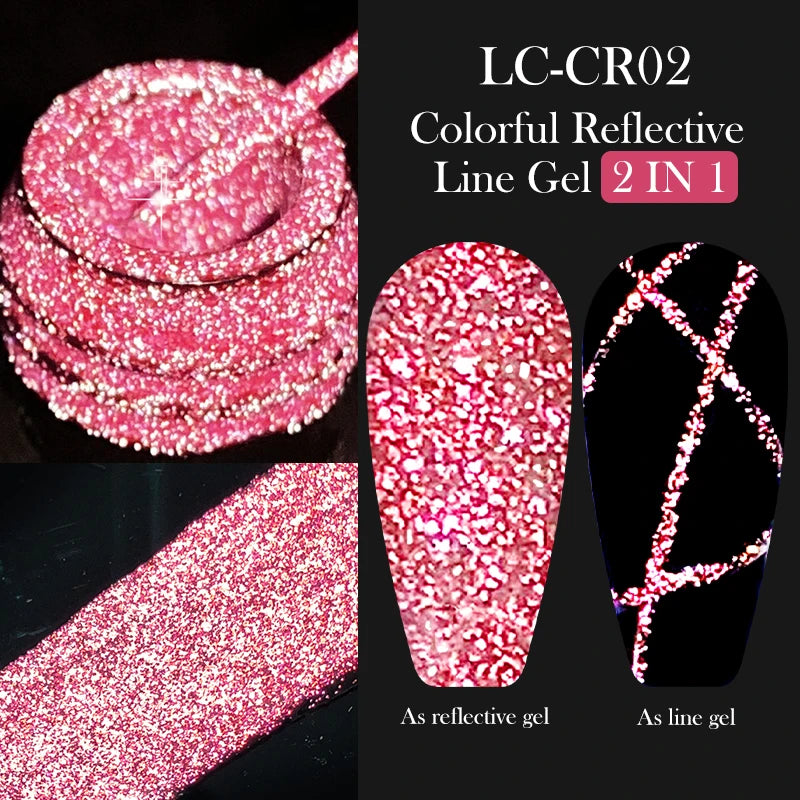 LILYCUTE 5ML Metallic Liner Gel Polish - Gold Silver Mirror Effect