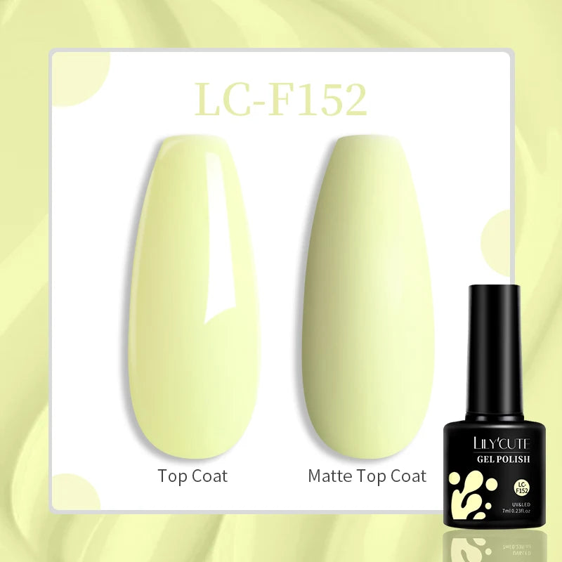 LILYCUTE 7ML Jelly Amber Gel Polish - Leopard Pattern Nail Art