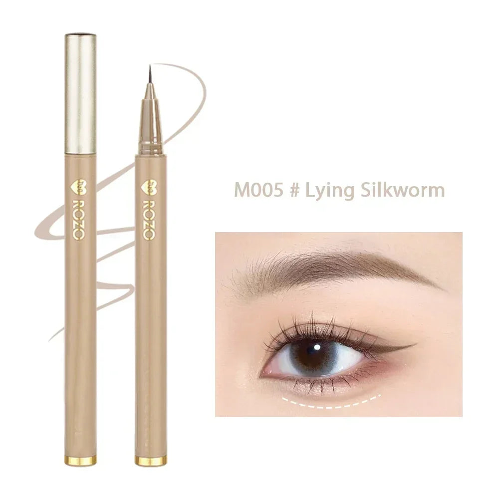 7-Color Matte Glitter Eyeliner Pencil - Waterproof Diamond Champagne Gold