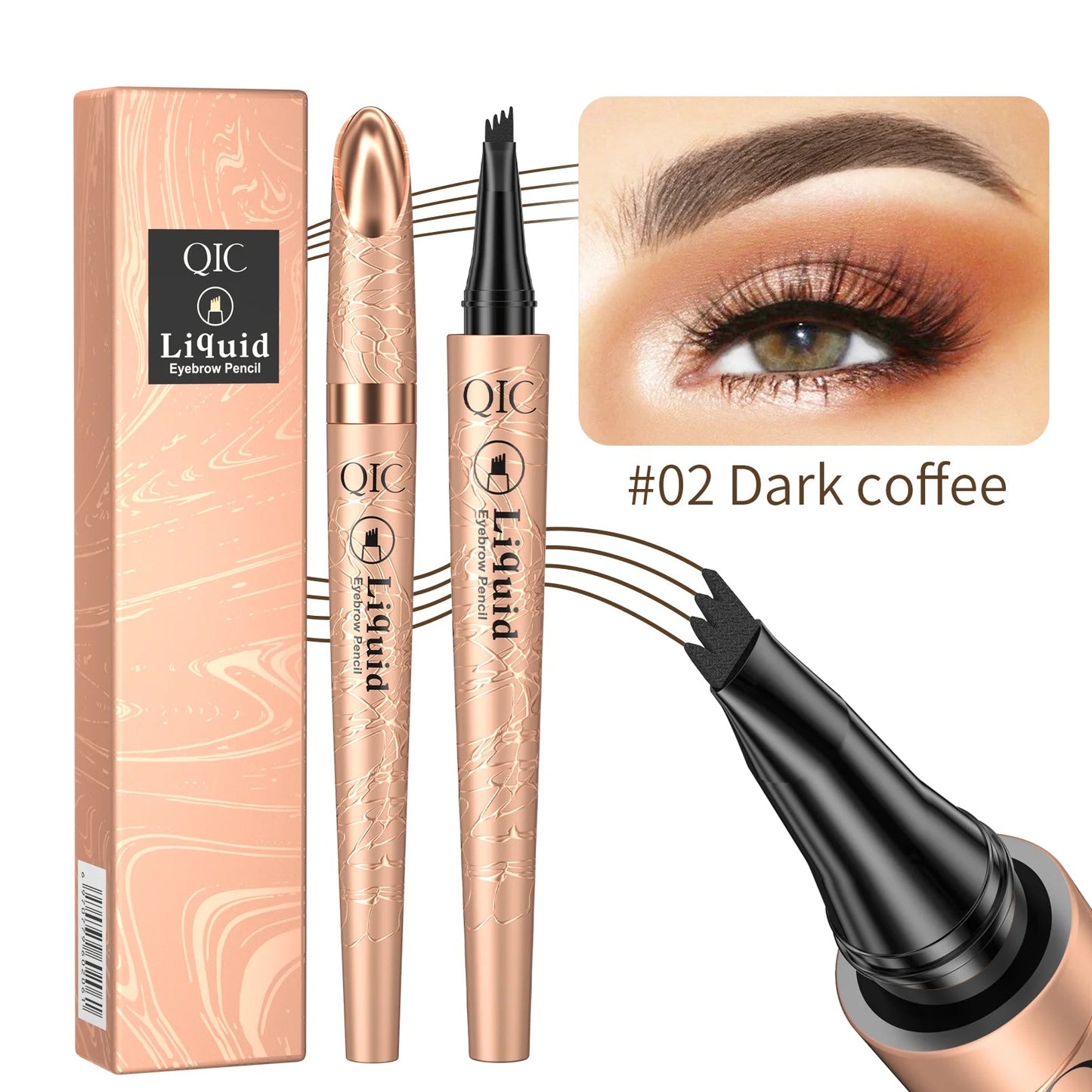 Liquid Waterproof Eyebrow Pencil - 4 Tip Microblade Pen