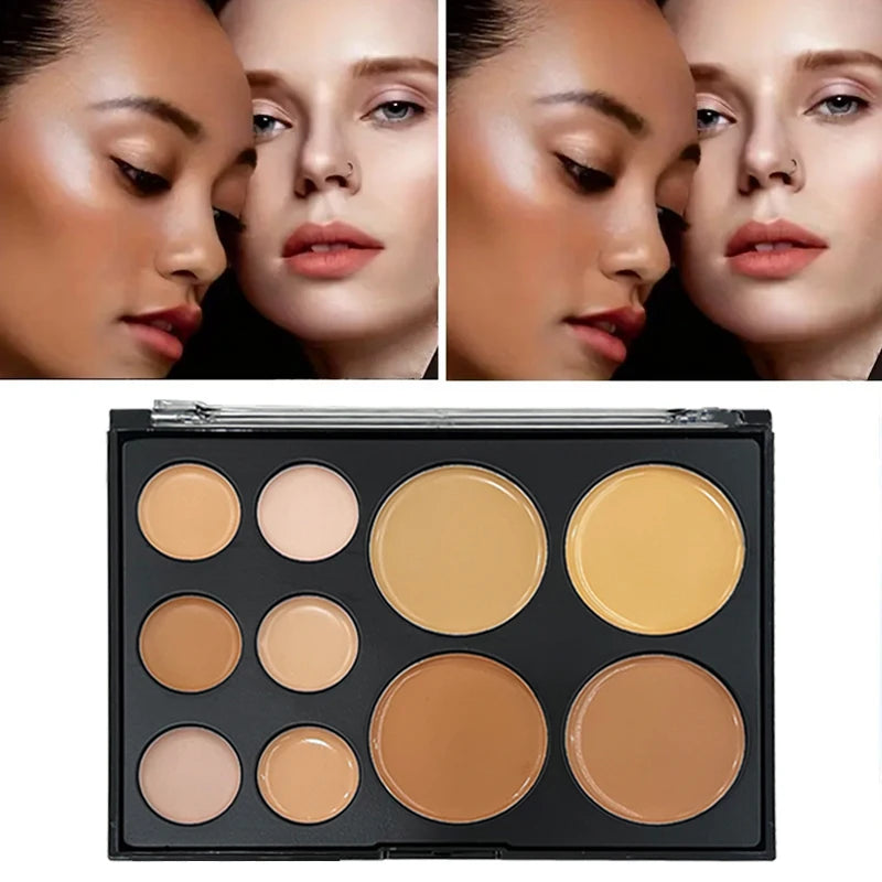 10-Color Concealer Palette - Eye Repairing Base & Contour Cream