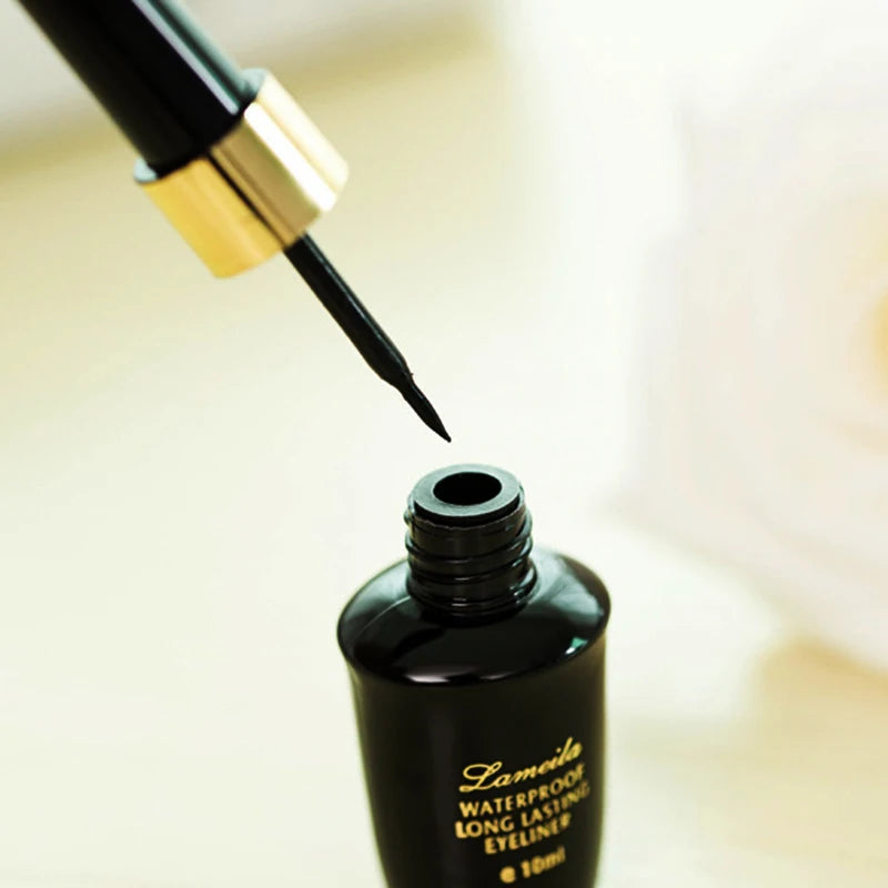 Ultra-Fine Waterproof Gel Eyeliner Pen - Long-Lasting Black