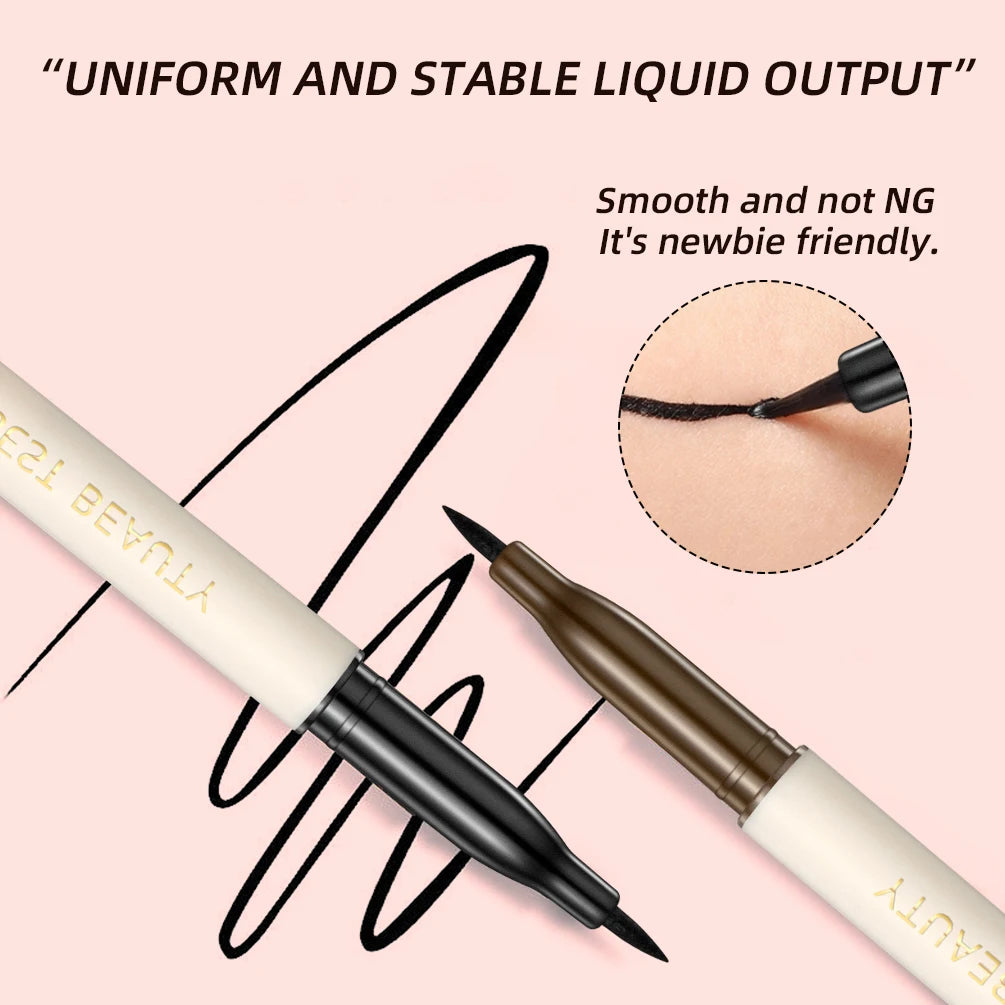 QIBEST Waterproof Quick Dry Liquid Eyeliner Pen - Ultra-Fine Matte