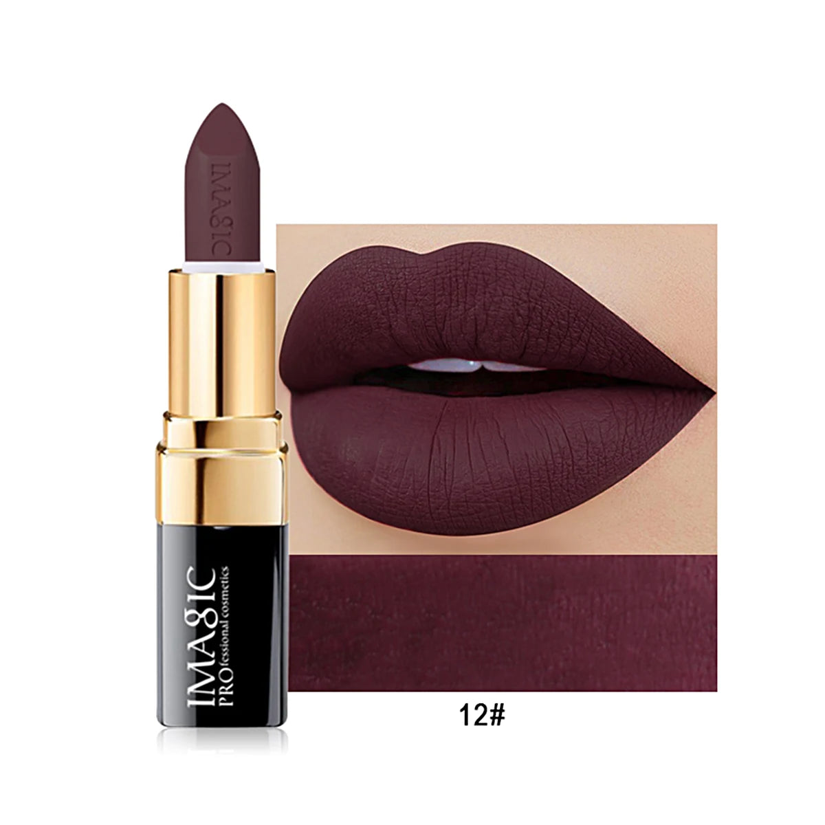 IMAGIC Matte Lipstick Set - Waterproof Velvet Nude Rouge (12 Colors)