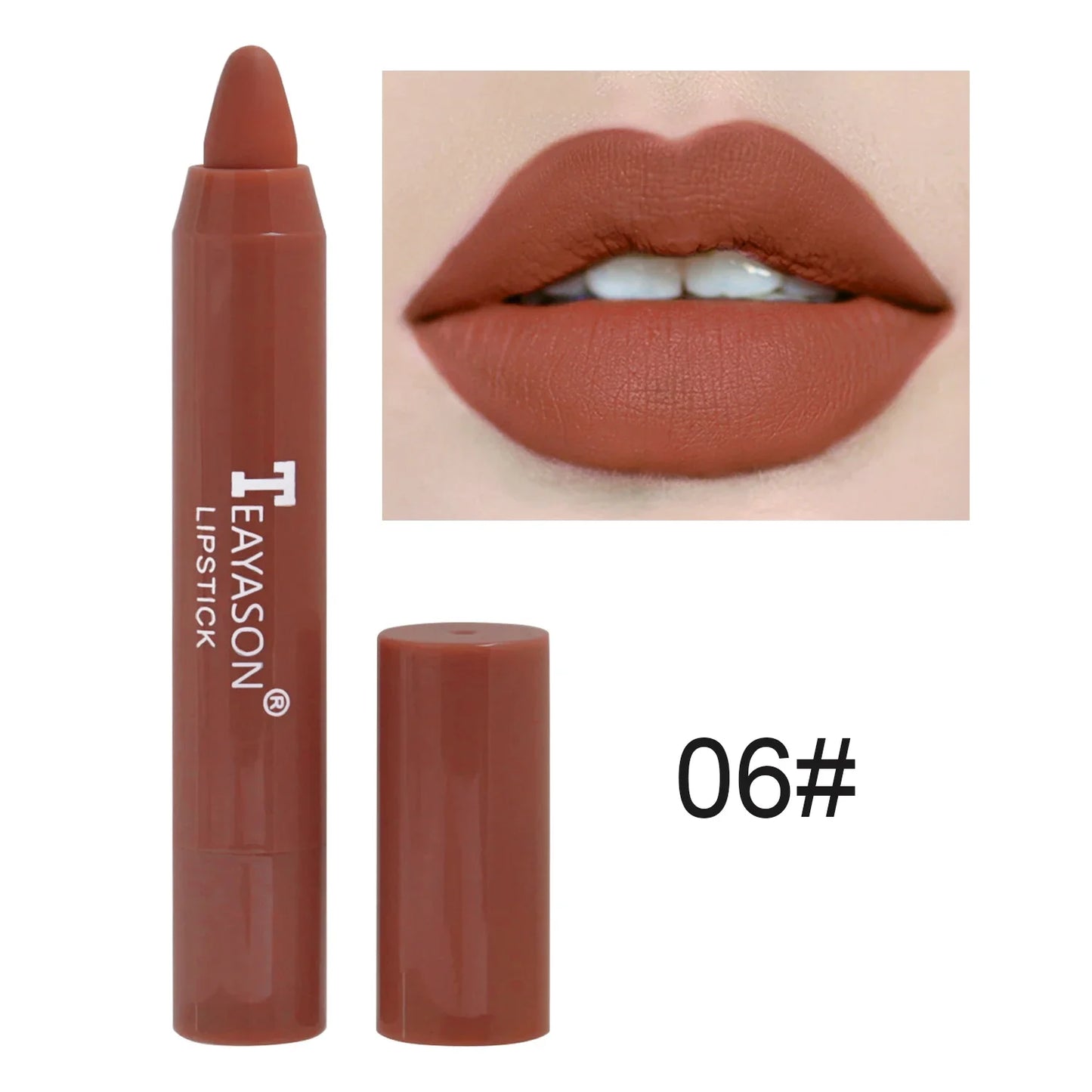 Velvet Matte Lipstick Pencil - Waterproof Lip Liner (12 Colors)
