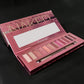 12-Color Eyeshadow Palette - Long-Lasting Brown & Pink Shades 12g